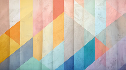 a geometric pattern made of pale pastel-colored chalks