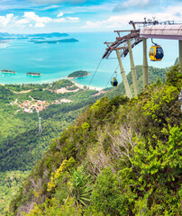 The Middle Station of Langkawi cable car ride, with beautiful views along the west coast of...