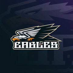 Eagle mascot logo design vector with modern illustration concept style for badge, emblem and t shirt printing. Eagle illustration for sport team.