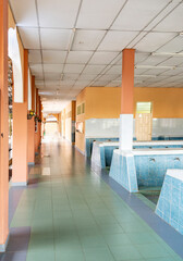 Mosque washroom and taps for ablutions and cleaning feet,for Muslim worshippers,Langkawi...