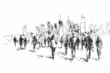 Obraz premium panorama view of people