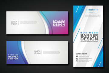Set modern abstract banners for corporate concept, element design. Vector illustration