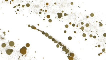 Celestial Celebration: Radiant 3D Illustration of Celestial gold Confetti