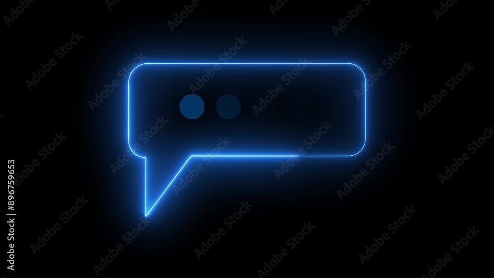 Aufkleber messages chat bubble speech typing dialogue copy space icon animation loop with alpha channel.