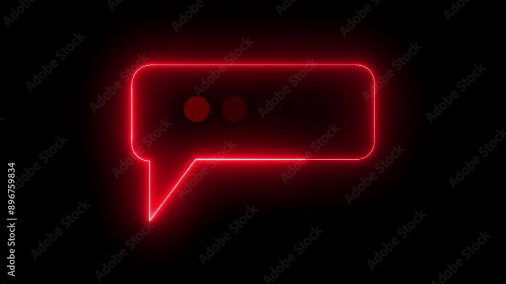 Aufkleber messages chat bubble speech typing dialogue copy space icon animation loop with alpha channel.