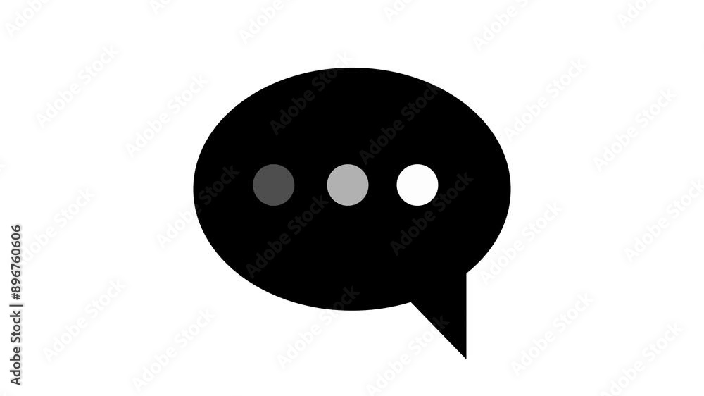 Poster message chat notification icon pop-up message motion background.