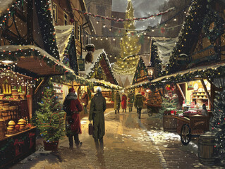 Obraz premium christmas market in nuremberg