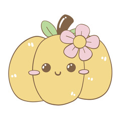 Cute halloween pumpkin hand drawn cartoon