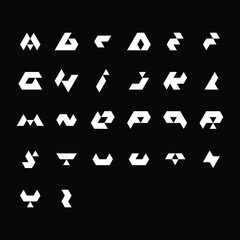 Naklejka premium alphabet cool logo in monogram style