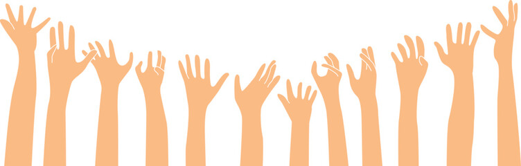 Raised up icon for Multiethnic Diverse Hands 