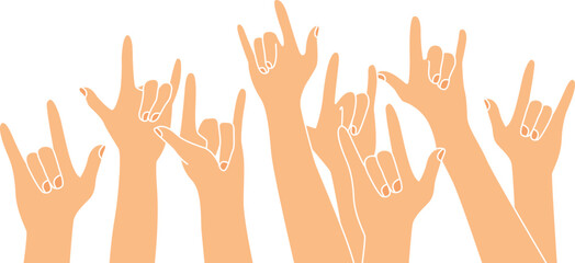 multiple diverse hand gestures against , vector icon design.
