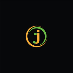 JI letter circle bundle logo