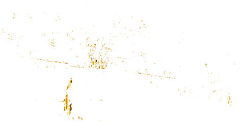 Abstract doted and confetti golden glitter and dust particles splatter on transparent background. Dust golden grunge background. Vector illustration.