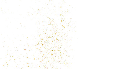 Abstract luxury golden confetti glitter and dust falling down on transparent background. Shiny glittering dust background. Vector illustration.