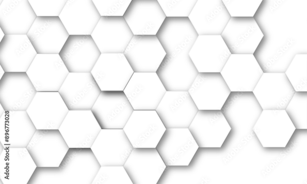 Poster vector technology white hexagonal background vector illustration. futuristic banner with technology 