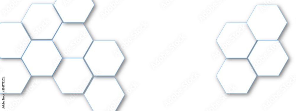 Poster vector technology background with hexagon concept design. embossed hexagon , honeycomb white shadow.