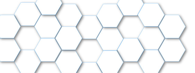 Vector technology background with hexagon concept design. Embossed Hexagon , honeycomb white shadow. Luxury White 3D futuristic honeycomb mosaic white background.