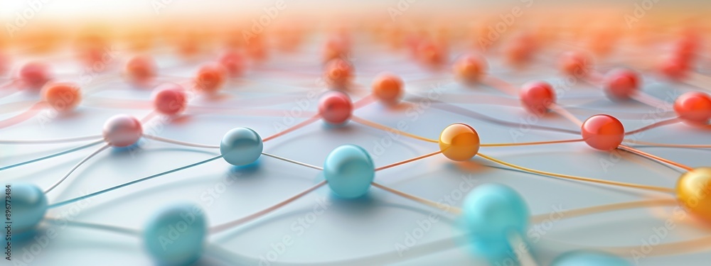 Poster animation of design nodes in network architecture, shown as an interactive and evolving system.