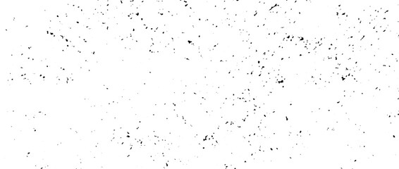 Black gritty grunge texture. Grainy rugged overlay background. Distressed noise surface with dust, particles, speckles, specks. Rough texture backdrop of concrete, cement, gravel. Vector