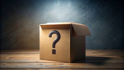 Mystery box with question mark sign on a element, mystery, box, question mark,surprise, secret, hidden, concept, unknown