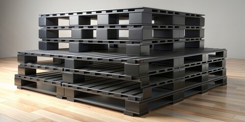 Black product pallets for presentations , black, pallets, product, showcase, display, demo, mockup, pitch