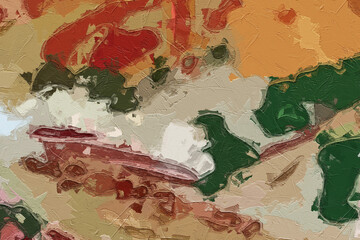 Naklejka premium Oil paintings and various flowers, birds, roses, peonies, chrysanthemums, cranes, butterflies, are beautiful