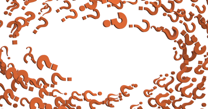 colored question marks background concept