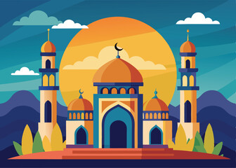 Islamic background vector design