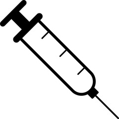 Syringe icon for graphic design, logo, web site, social media, mobile app, ui illustration
