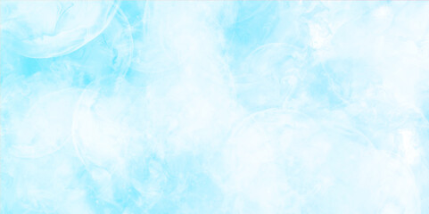 Abstract blue watercolor paint background design with colorful sky blue borders and bright texture background.