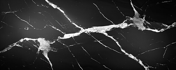 Black Marble with White Veins