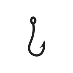 Fishing Hook, fish hook Icon Design Set Vector Art Illustration