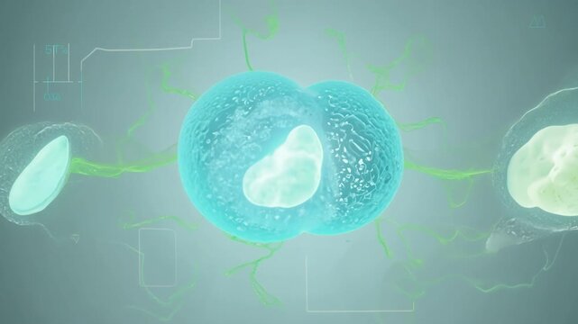 A slowmotion view of fat cells shrinking and disappearing as they are targeted and broken down by specialized enzymes and natural metabolic processes.
