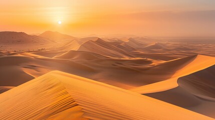 Sunrise over the Desert Dunes