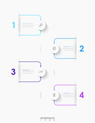 Vector Infographic label design template with icons and 4 options or steps. Can be used for process diagram, presentations, workflow layout, banner, flow chart, info graph.