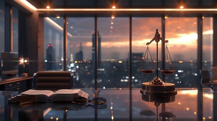 An AIpowered legal office with virtual assistants and automated document processing, more clarity with clear light and sharp focus, high detailed