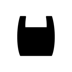 Plastic bag silhouette icon with simple and modern design
