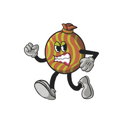 Vintage Candy Cartoon Character 90's Premium Vector