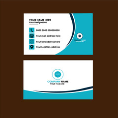 Modern creative simple clean rectangle best quality size double sided two colour business Card

