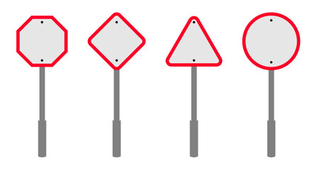 blank traffic road sign