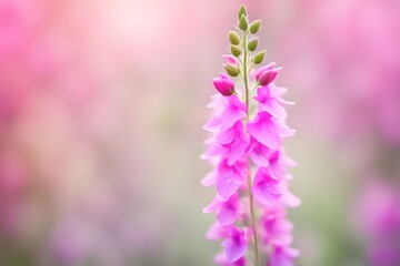 Obraz premium Larkspur flower bokeh background, AI Generated