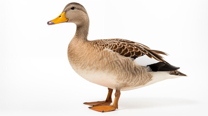 Obraz premium Photos of duck isolated on white background.