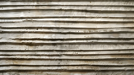 Detail of a wooden wall with a linear relief and texture
