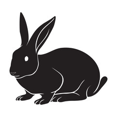 Rabbit vector silhouette illustration