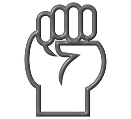 3D Icon Asl Alphabet E