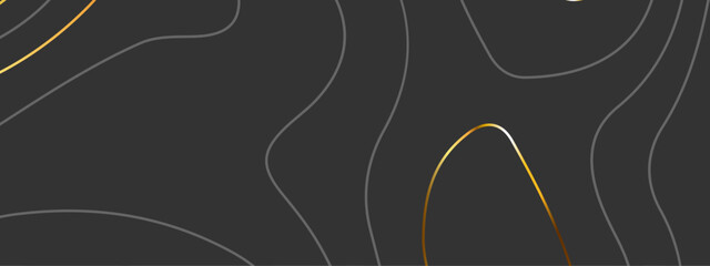 Wave topographic luxury golden lines contour map, topographic wavy map golden line background. Abstract geographic wave grid line map. Vector illustration.