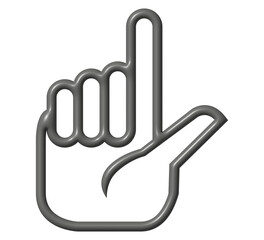 3D Icon Asl Alphabet L