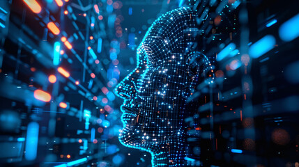 AI machine learning model training on a futuristic supercomputer, UHD, Masterpiece 