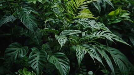 abstract green foliage leaf nature background features a mesmerizing blend of vibrant green hues and intricate leaf textures, evoking a sense of tranquility and the beauty of natural foliage in its pu