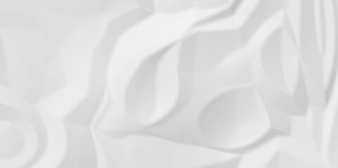 Obraz premium White crumpled wrinkle paper background texture pattern overlay. wrinkled high resolution arts craft and Seamless white crumpled paper.